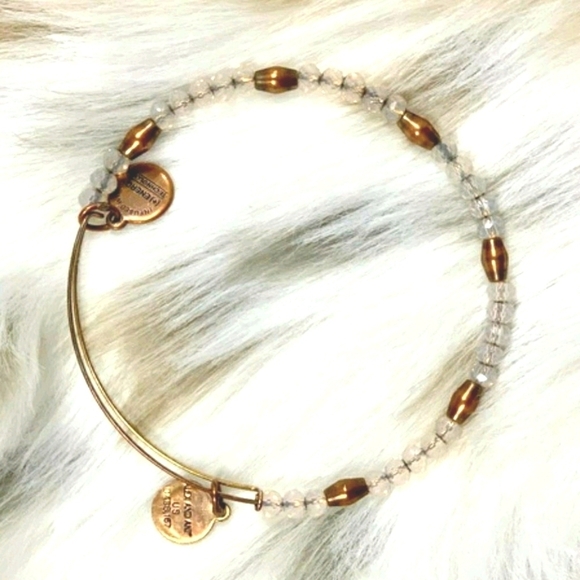 Alex and Ani Mauve Gold Balance  Beaded Bracelet - Picture 1 of 5